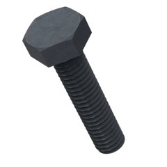 M16 Hex Head Screw Black Oxide (25mm - 160mm) - TVS - Pack of 20