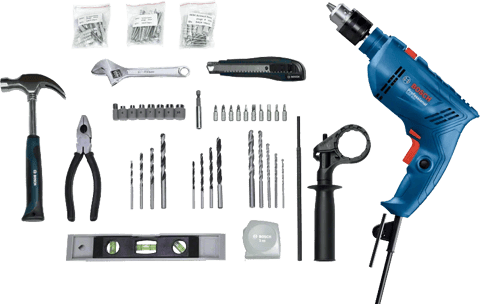 Bosch Percussion Drill GSB 600 (100 Pc Kit) - 06011A03F1